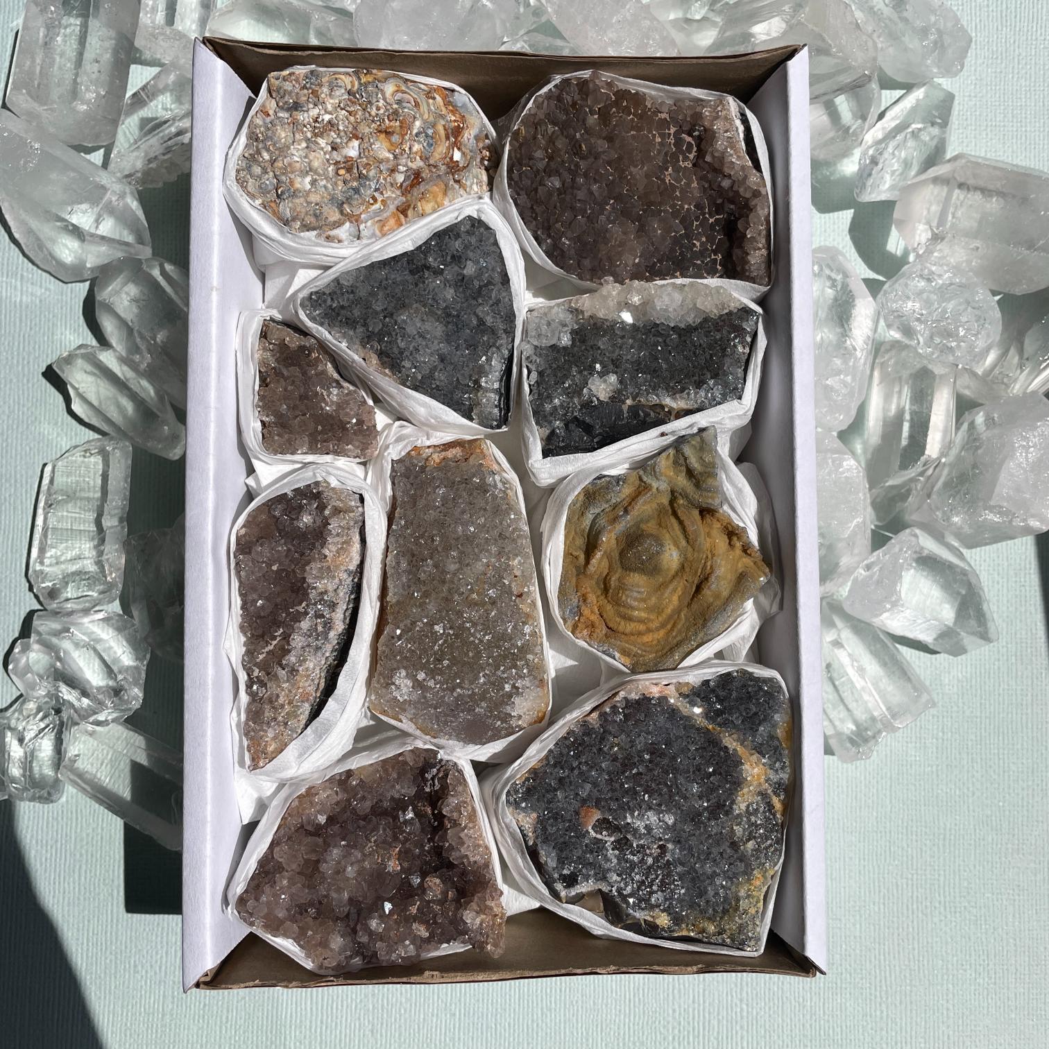 Druzy Quartz Cluster Tray - Small Druzy Quartz Cluster Tray - Small
